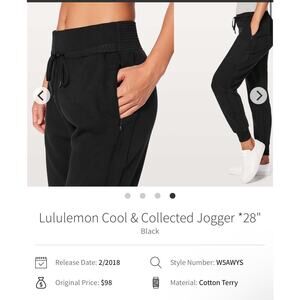 Lululemon cool and collected jogger 4 women